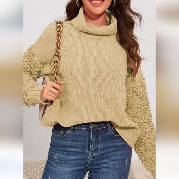 NWT PRETTYGARDEN Fall Turtleneck Sweater Knit Pullover - Picture 2 of 5